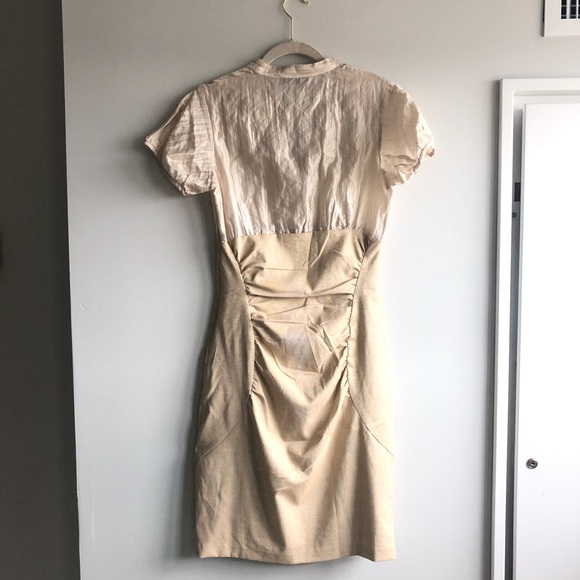 NWOT!!  Nicole Miller dress w. ruched bodice - Picture 2 of 7